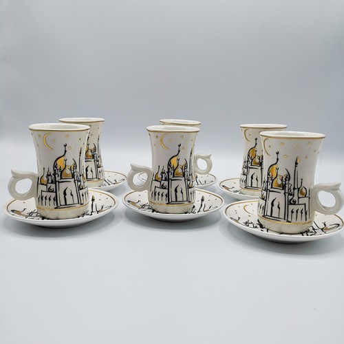 Ceramic Istikana Cup & Saucer Set - 12 Pieces AMS00102
