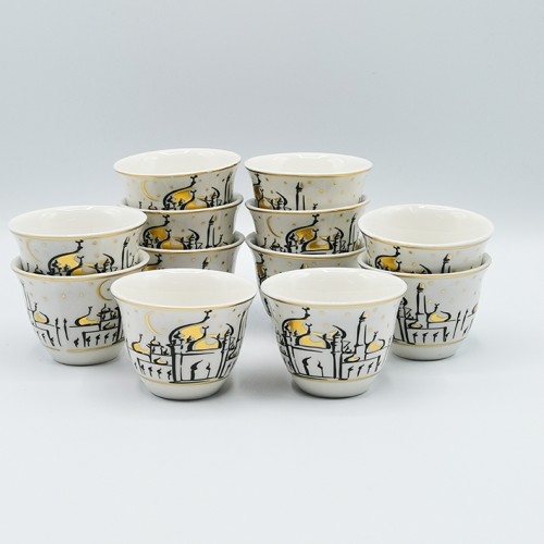 Ceramic Cawa Cups  - 12 Pieces